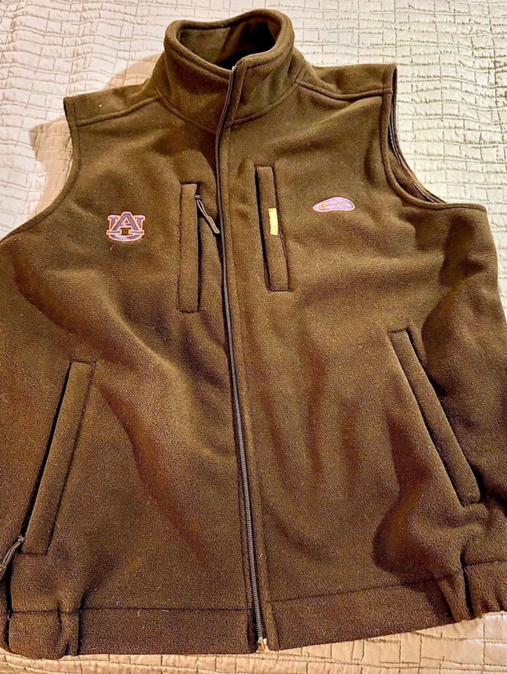 Drake Auburn Fleece Full-Zip Vest in black